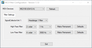 MCS Filter Config